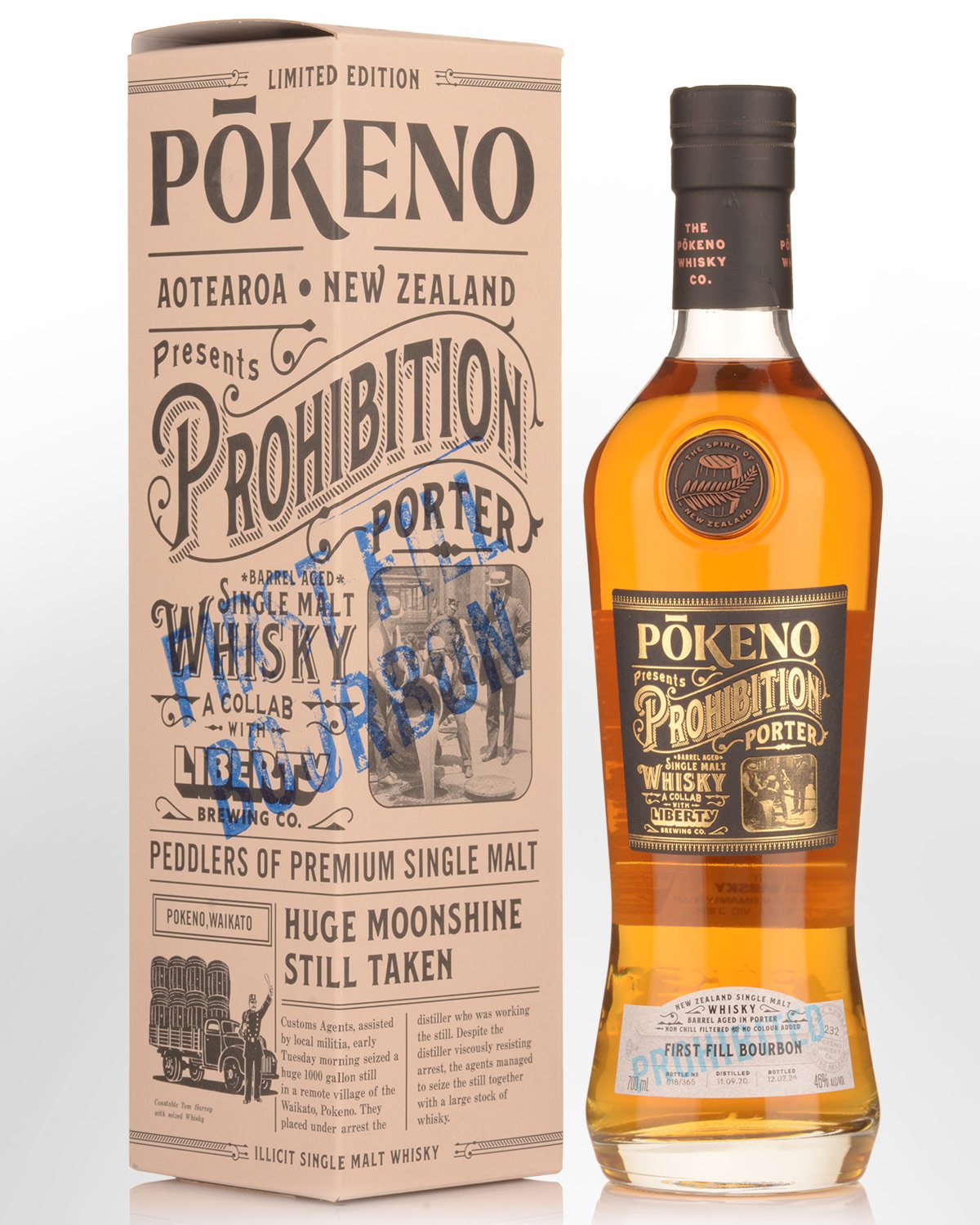Pokeno Prohibition Porter Single Malt New Zealand Whisky (700ml)