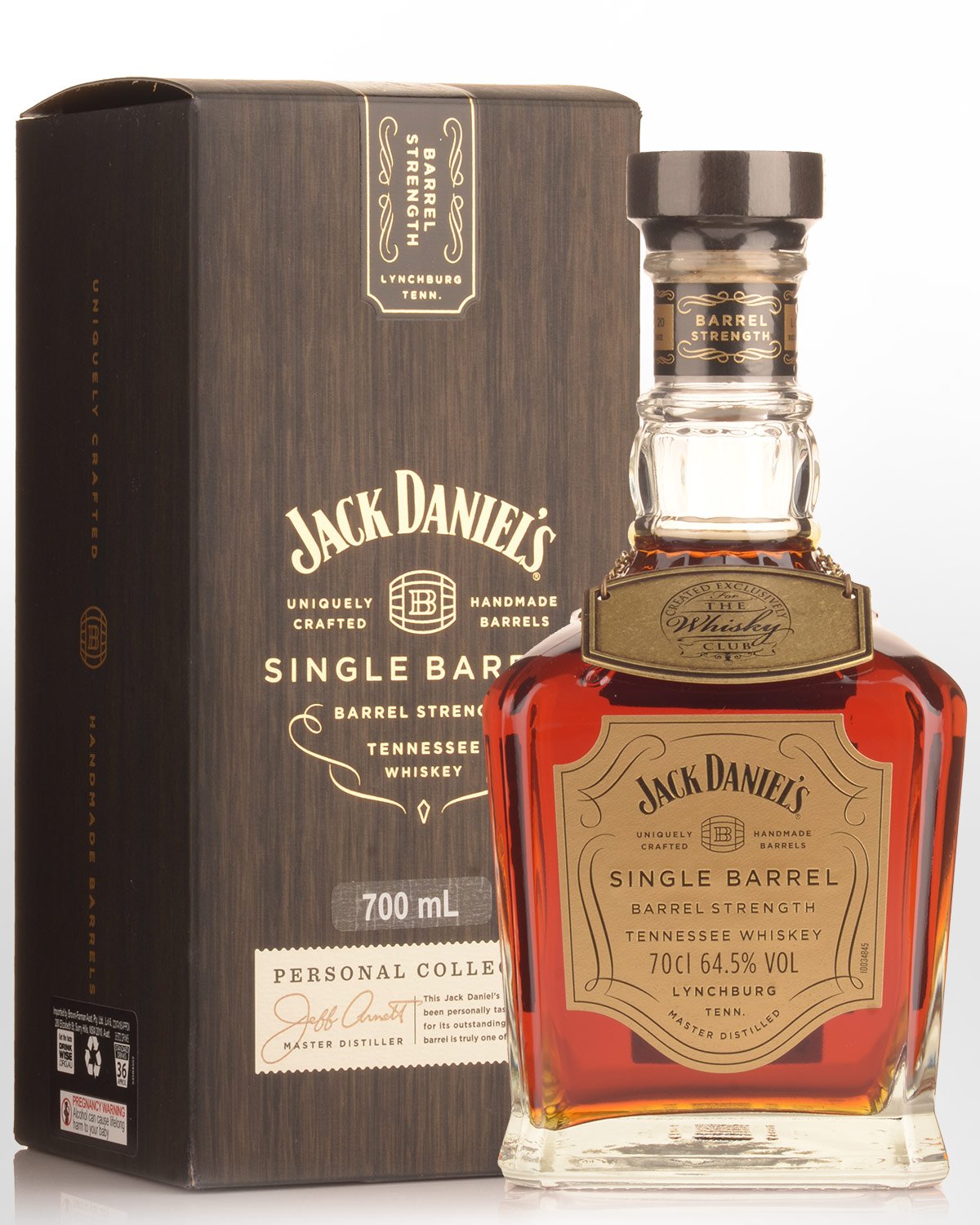 Jack Daniels Single Barrel The Whisky Club Australian Exclusive Barrel Strength Tennessee Whiskey (700ml) - 64.5%