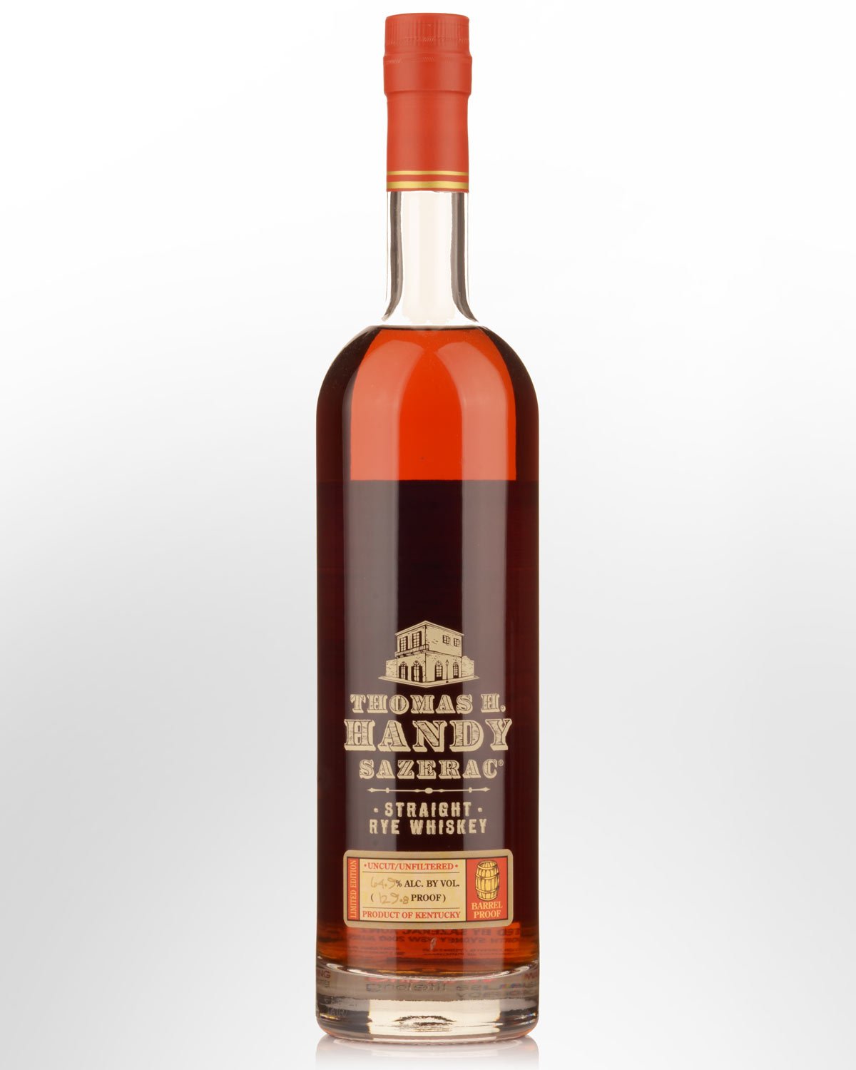 Thomas H. Handy Sazerac Barrel Proof 2025 Release 129.8 Proof (64.9%) Straight Rye Whiskey (750ml)