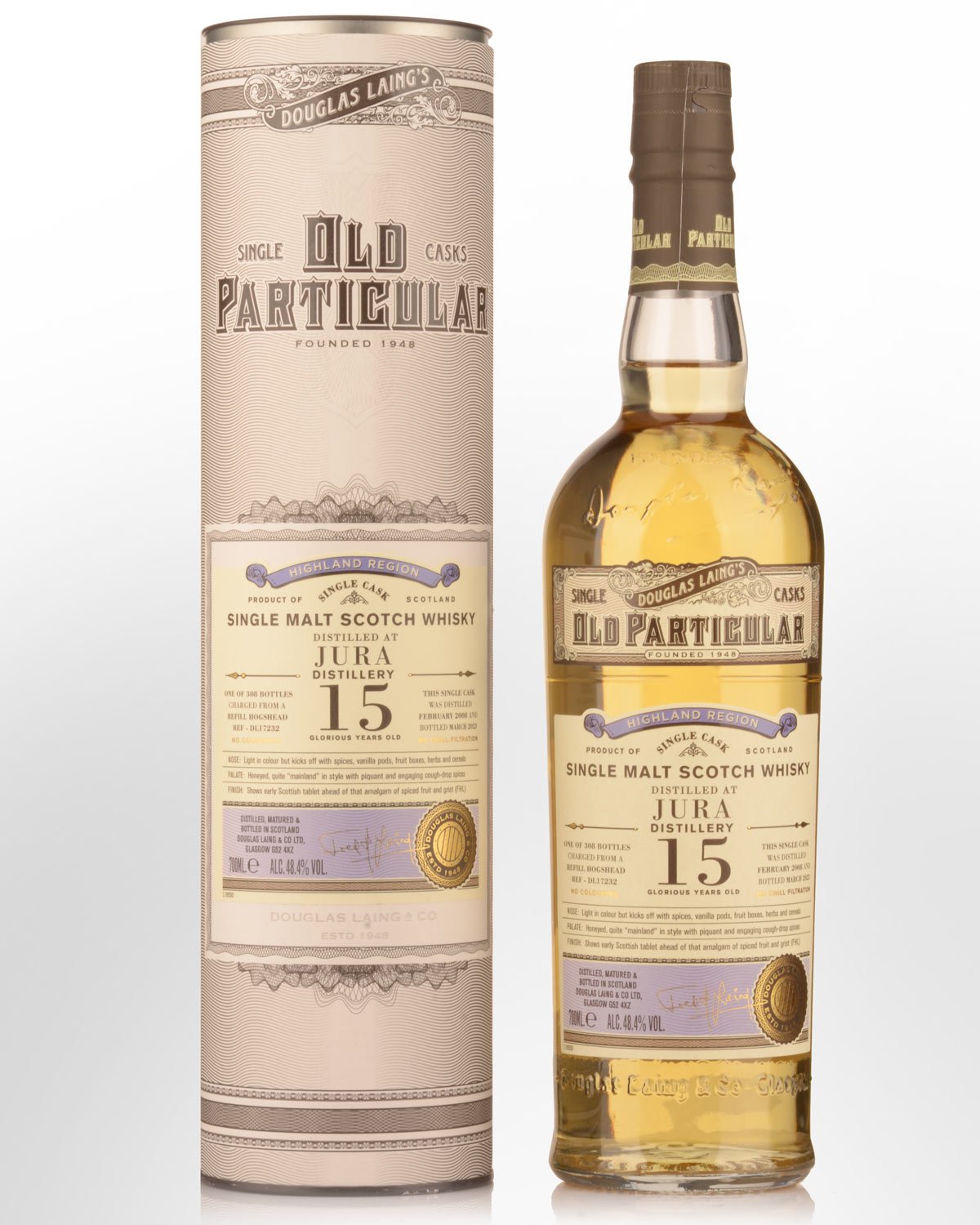 2008 Douglas Laing & Co. Old Particular Single Cask Jura 15 Year Old Single Malt Scotch Whisky (700ml)