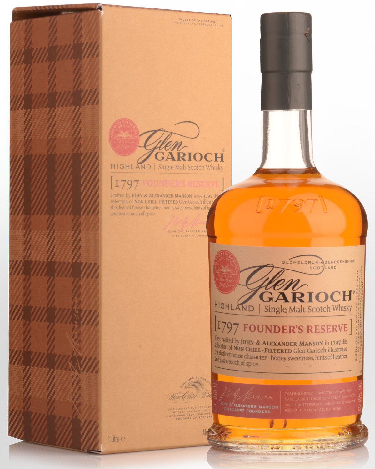 Glen Garioch 1797 Founder's Reserve Single Malt Scotch Whisky (1000ml)