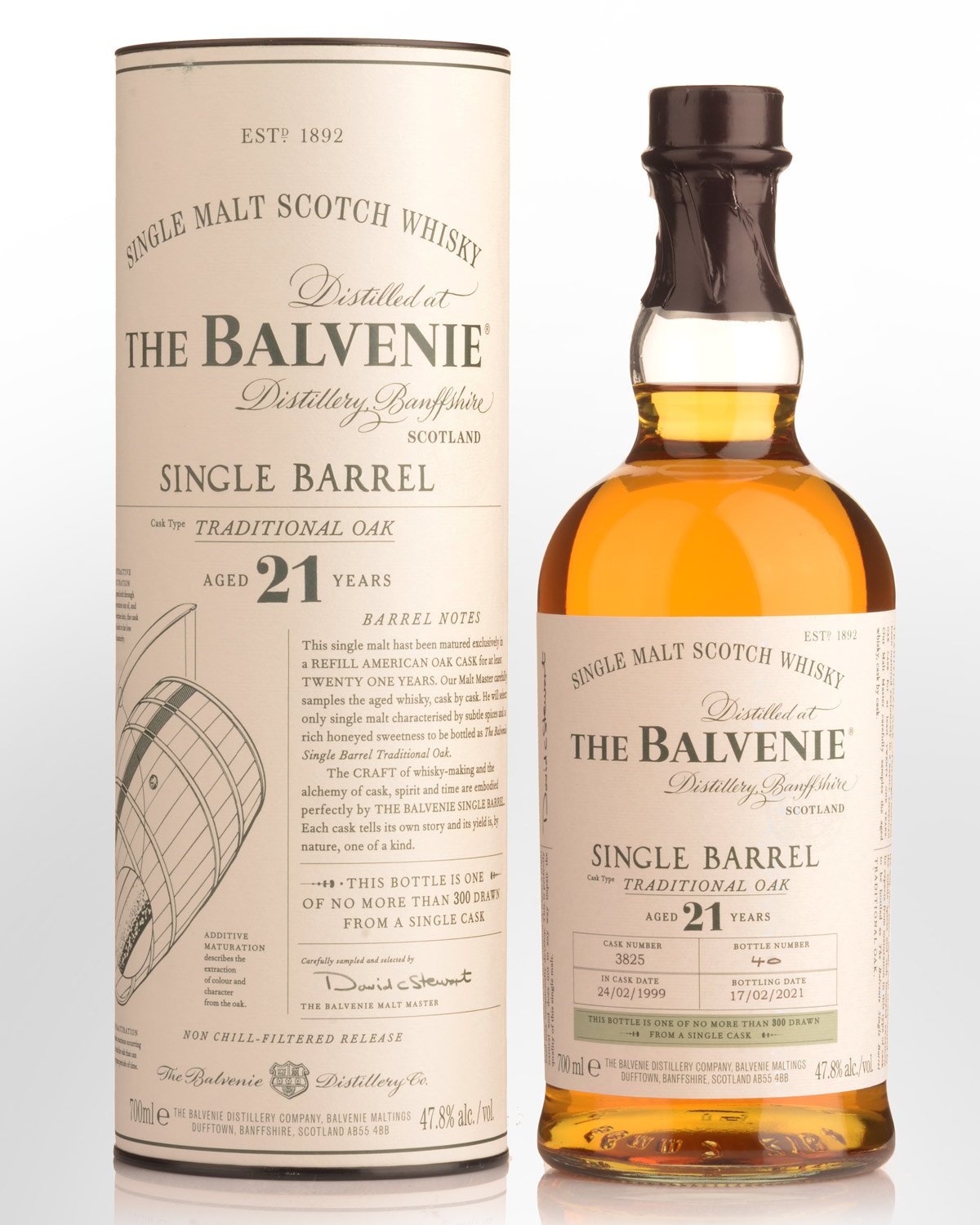 Balvenie Single Barrel #3825 Traditional Oak 21 Year Old Single Malt Scotch Whisky (700ml)