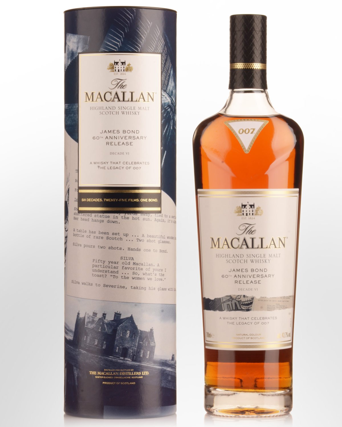 The Macallan James Bond 60th Anniversary Release Decade VI Single Malt Scotch Whisky (700ml)