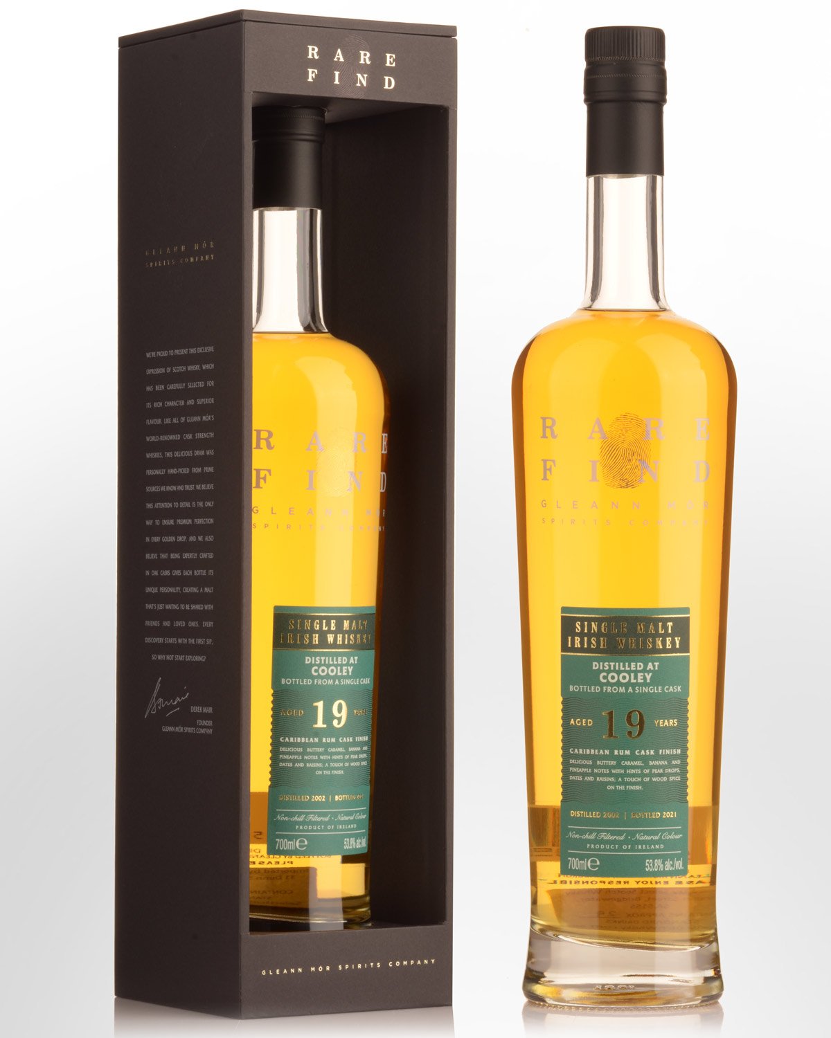2002 Gleann Mor Spirits Company Rare Find Cooley 19 Year Old Cask Strength Single Malt Irish Whiskey (700ml)