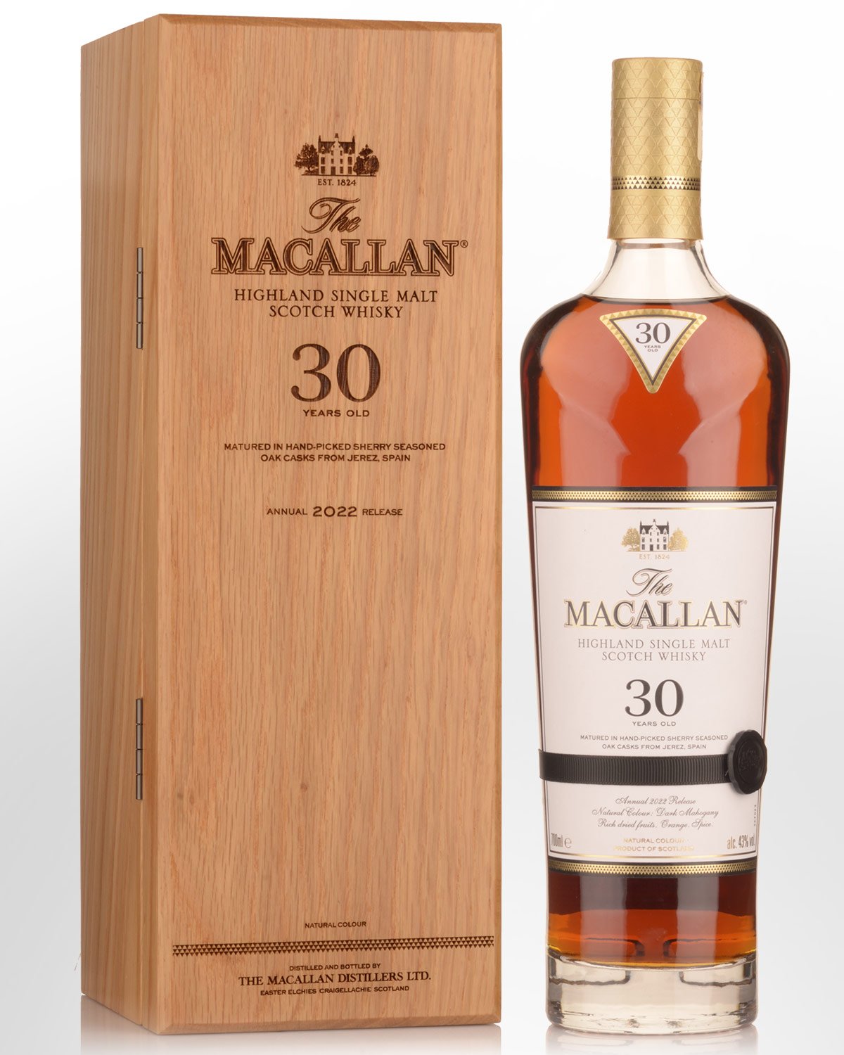 The Macallan 30 Year Old Single Malt Scotch Whisky (700ml) - Annual 2022 Release