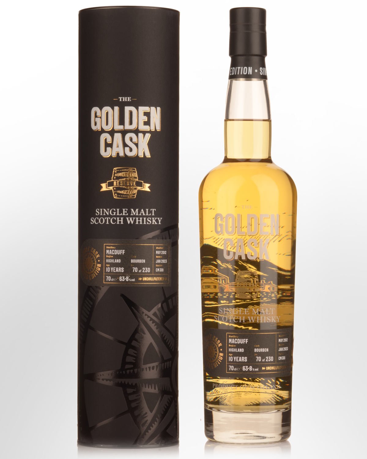 2012 House of MacDuff The Golden Cask Macduff 10 Year Old Cask Strength Single Malt Scotch Whisky (700ml)
