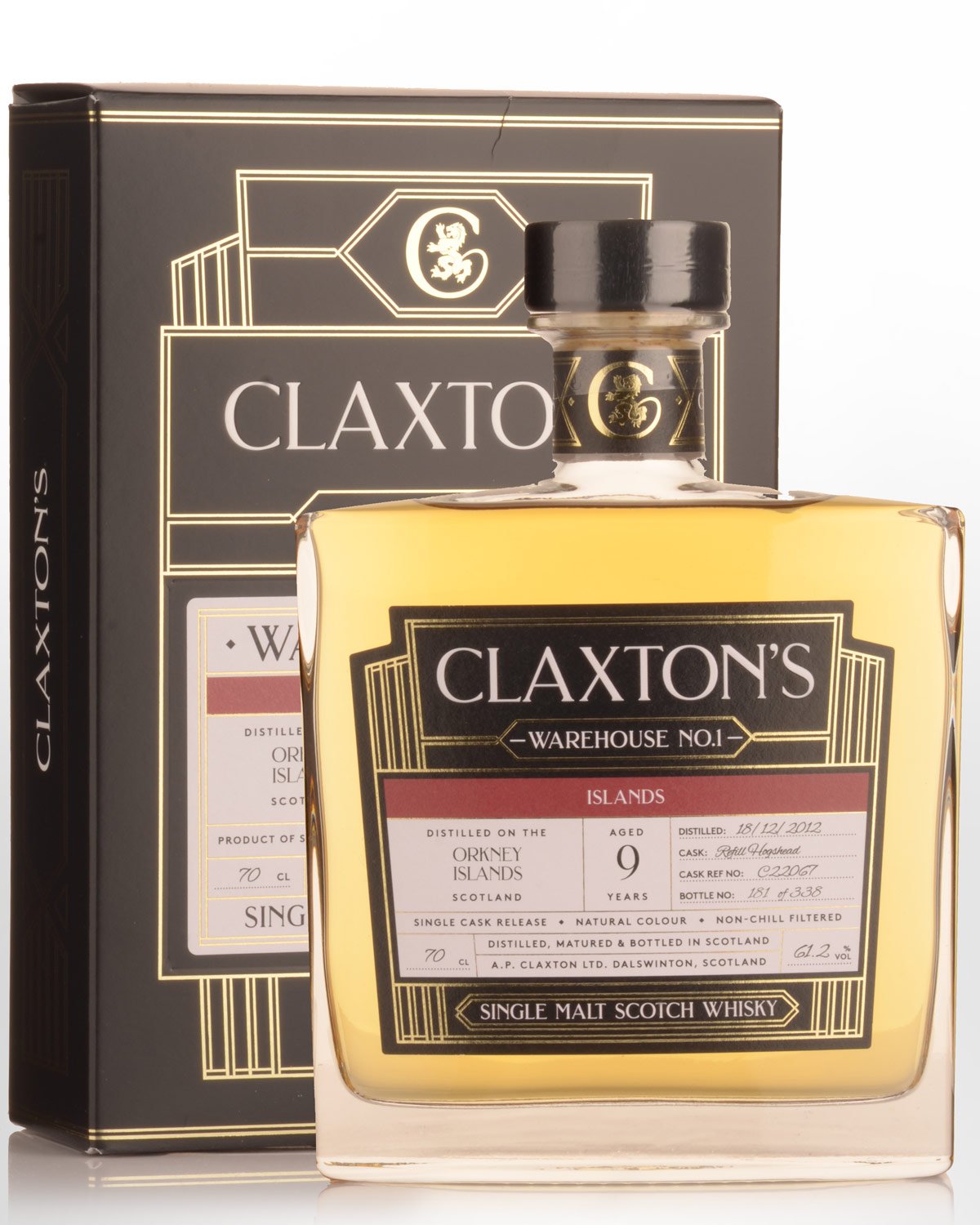 2012 Claxton's Warehouse No.1 Orkney Islands 9 Year Old Cask Strength Single Malt Scotch Whisky (700ml)