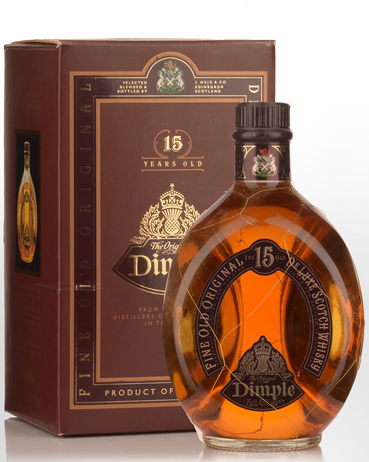 Dimple 15 Year Old Blended Scotch Whisky (750ml) - Older Bottling
