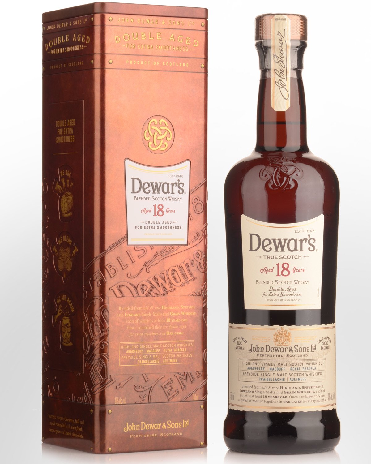 Dewar's 18 Year Old Blended Scotch Whisky (750ml)