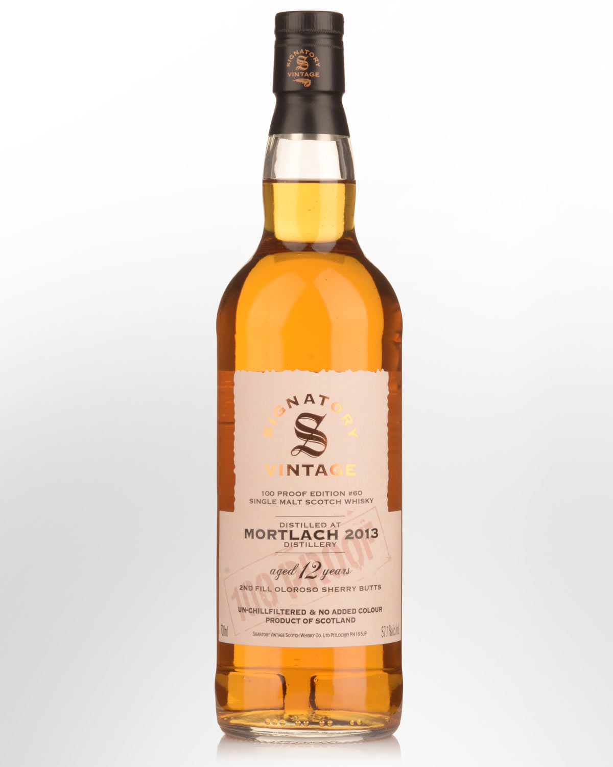 2013 Signatory Vintage Mortlach 12 Year Old 100 Proof Edition #60 Single Malt Scotch Whisky (700ml)