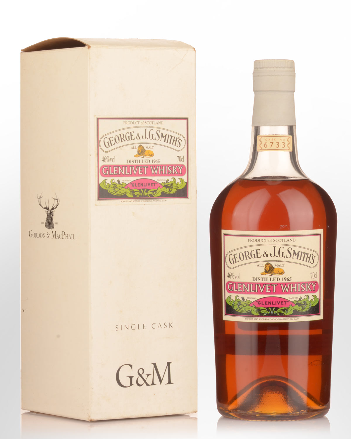 1965 Gordon & Macphail Glenlivet Single Cask #6733 Single Malt Scotch Whisky (700ml)