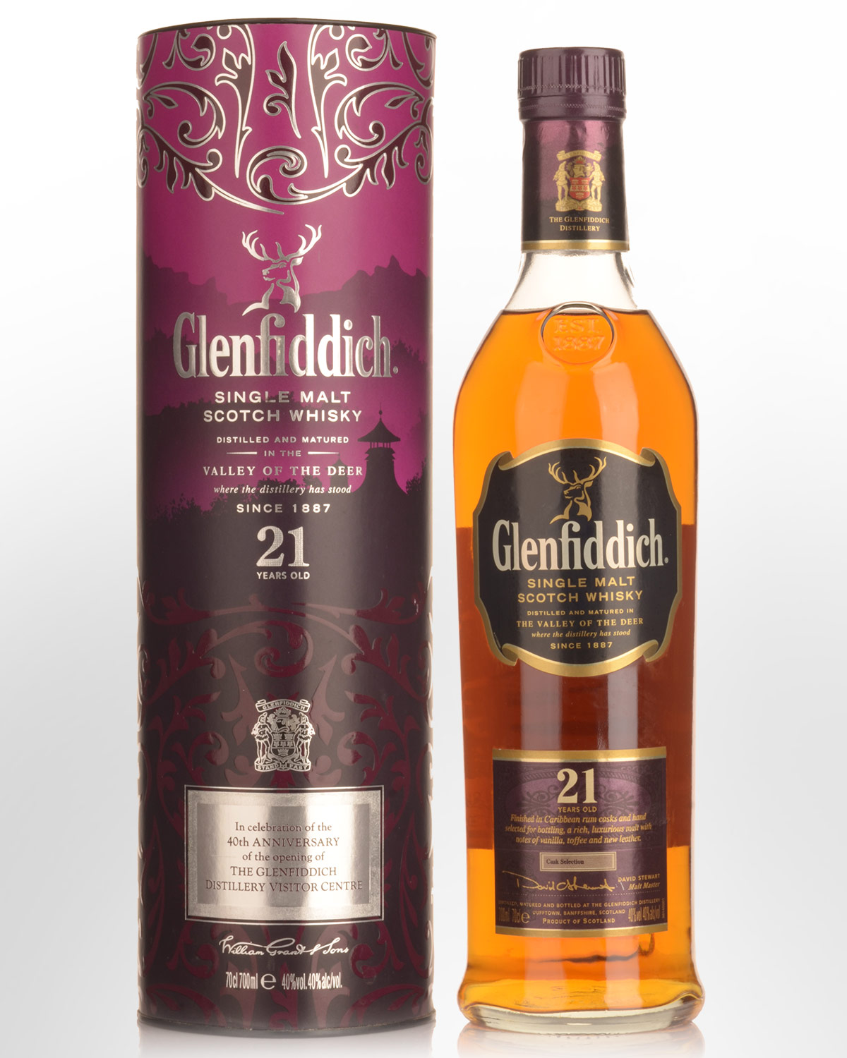 Glenfiddich 21 Year Old 40th Anniversary of the Visitors Centre Single Malt Scotch Whisky (700ml)