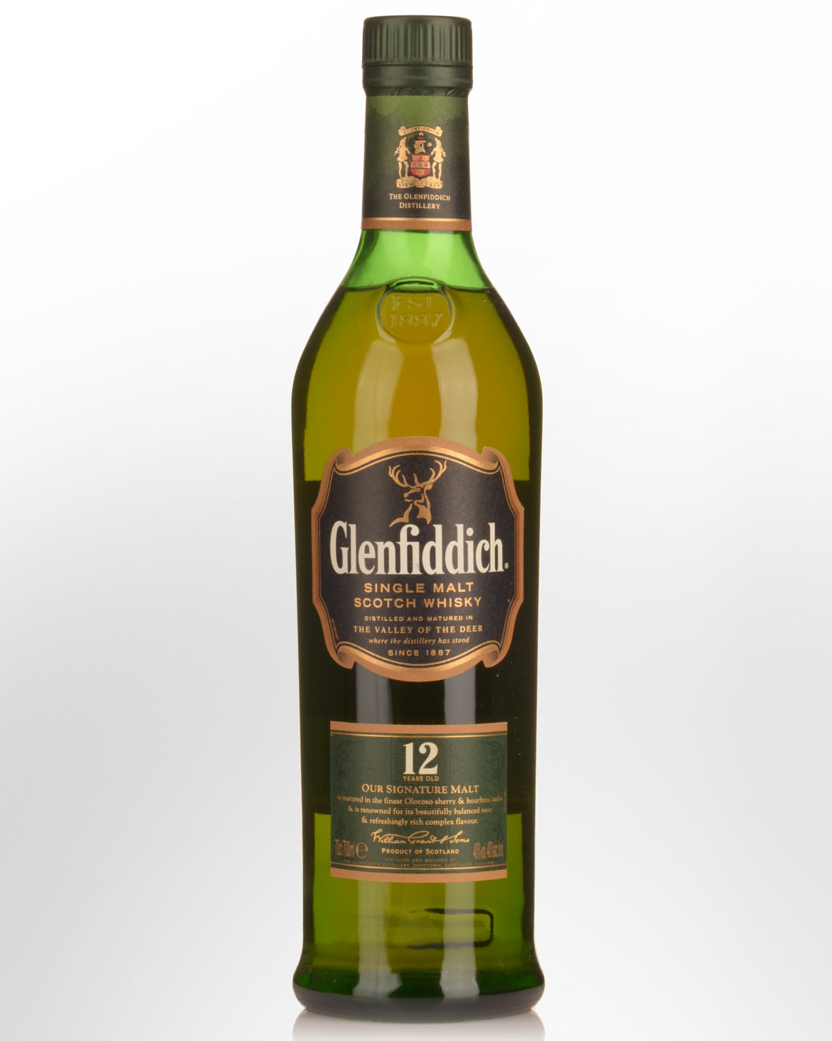 Glenfiddich 12 Year Old Single Malt Scotch Whisky (700ml) - Older Bottling