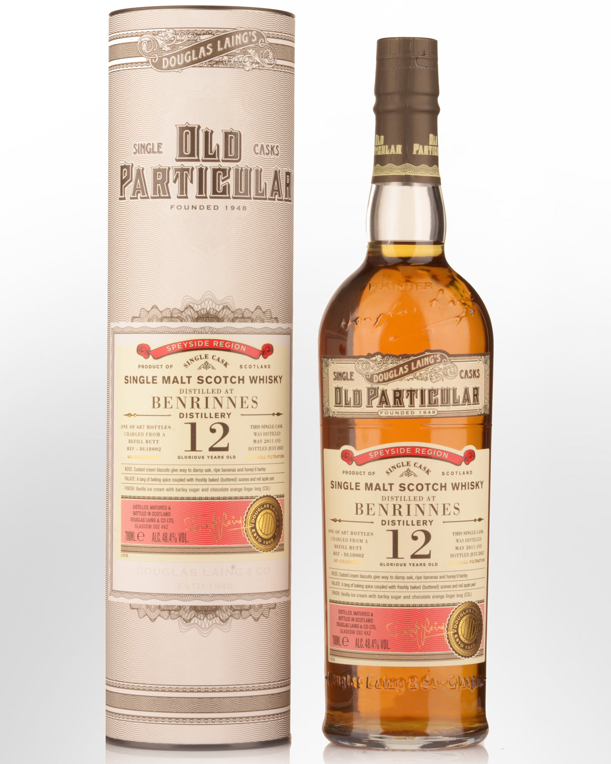 2011 Douglas Laing & Co. Old Particular Single Cask Benrinnes 12 Year Old Single Malt Scotch Whisky (700ml)