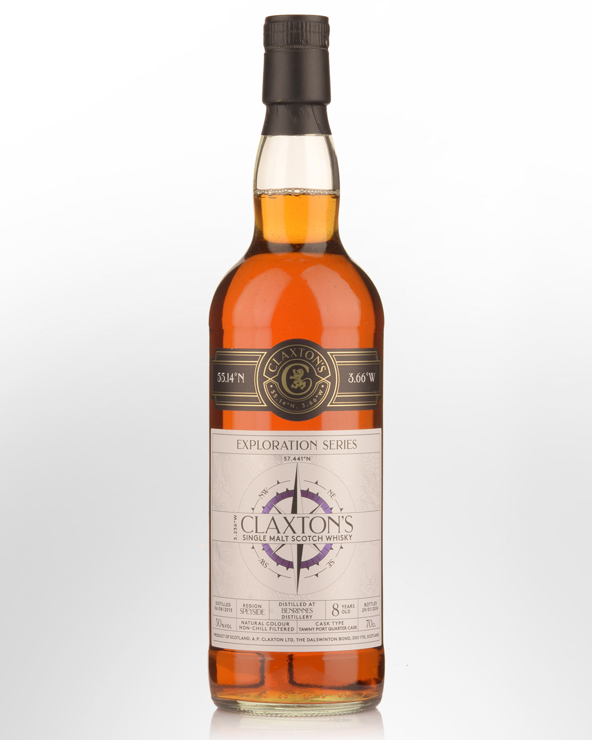 2015 Claxton's Exploration Series Benrinnes 8 Year Old Single Cask Single Malt Scotch Whisky (700ml)