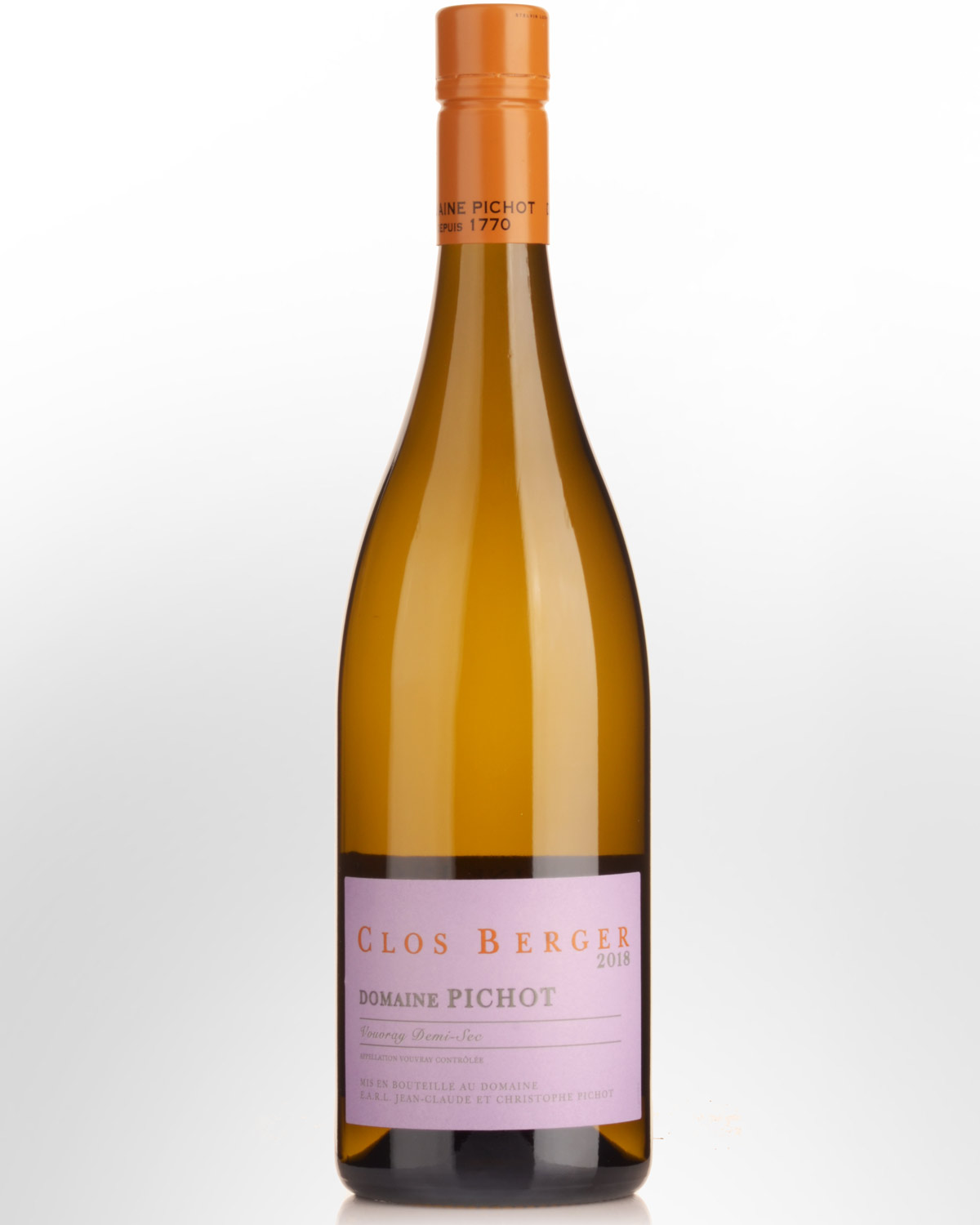 2018 Domaine Pichot Clos Berger Vouvray Demi Sec