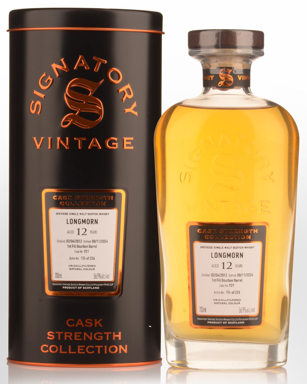 2012 Signatory Vintage Longmorn 12 Year Old Cask Strength Single Malt Scotch Whisky (700ml) - 56.9%