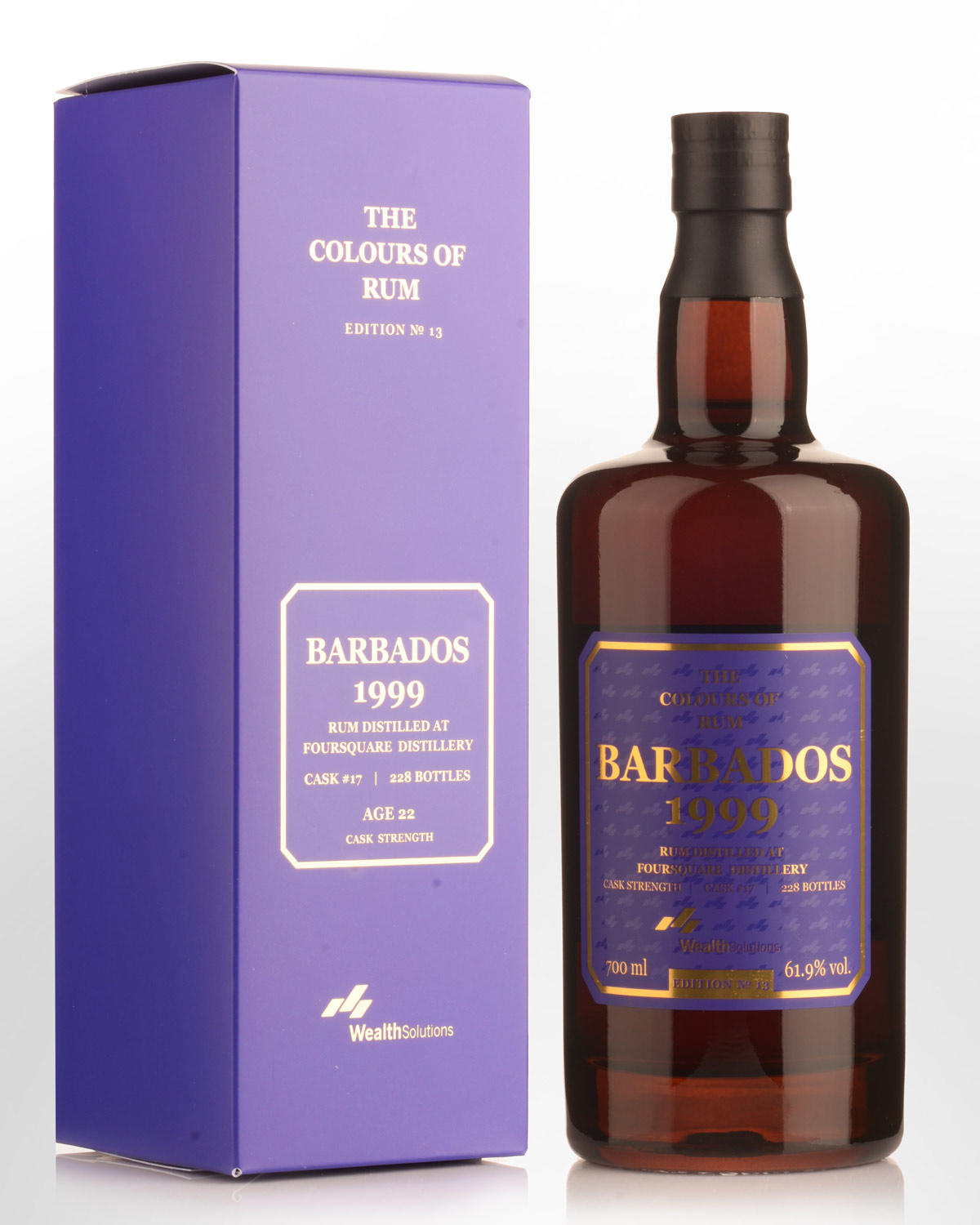 1999 The Colours of Rum Foursquare 22 Year Old Edition No. 13 Cask Strength Barbados Rum (700ml)