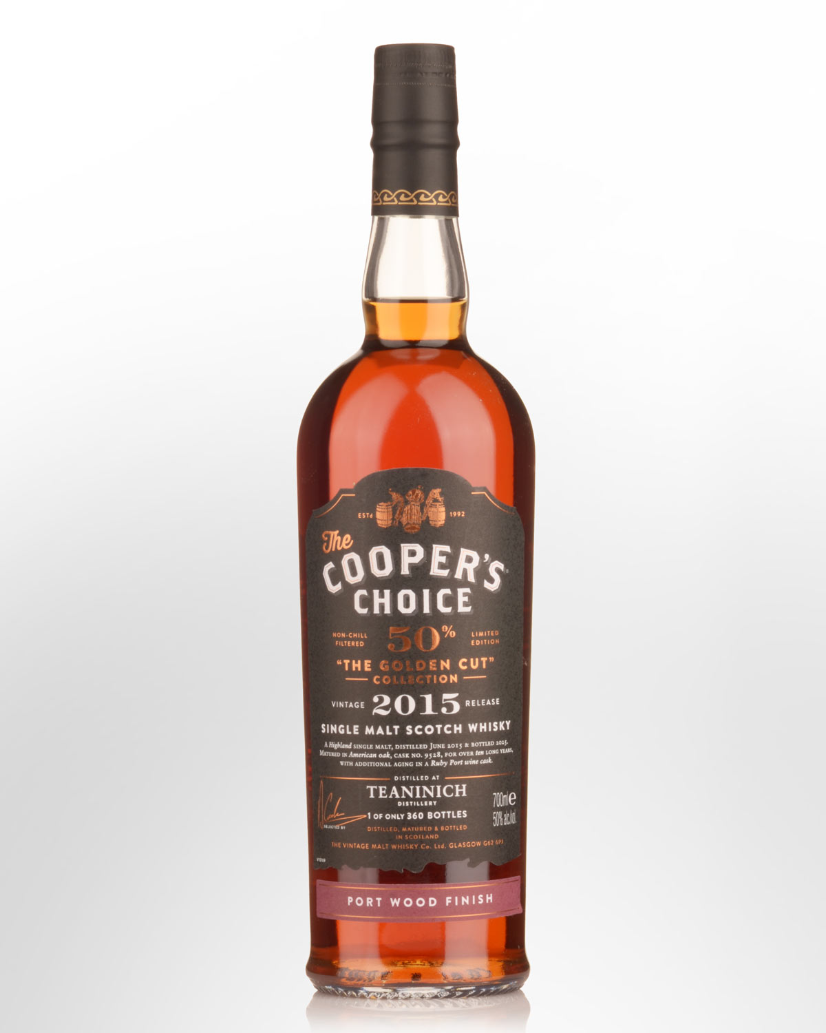 2015 Cooper's Choice The Golden Cut Collection Teaninich 10 Year Old Single Malt Scotch Whisky (700ml)