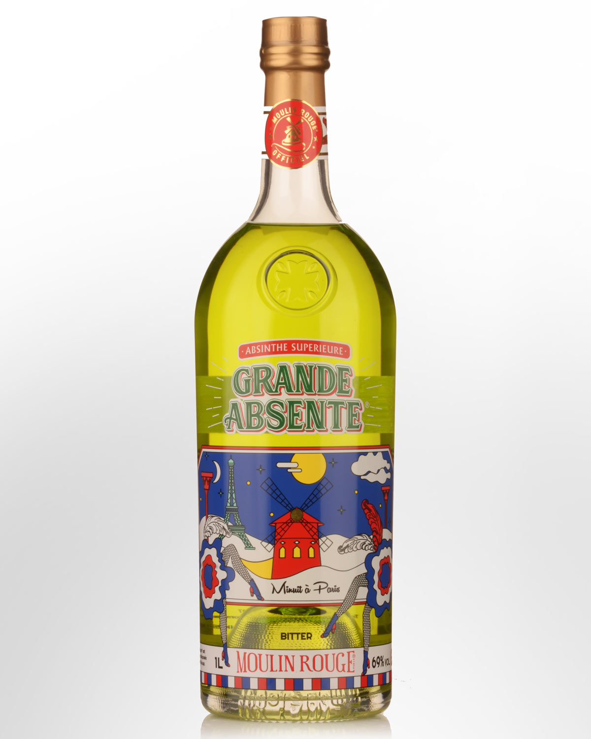 Distilleries de Provence Grande Absente Moulin Rouge 69 Absinthe (1000ml)