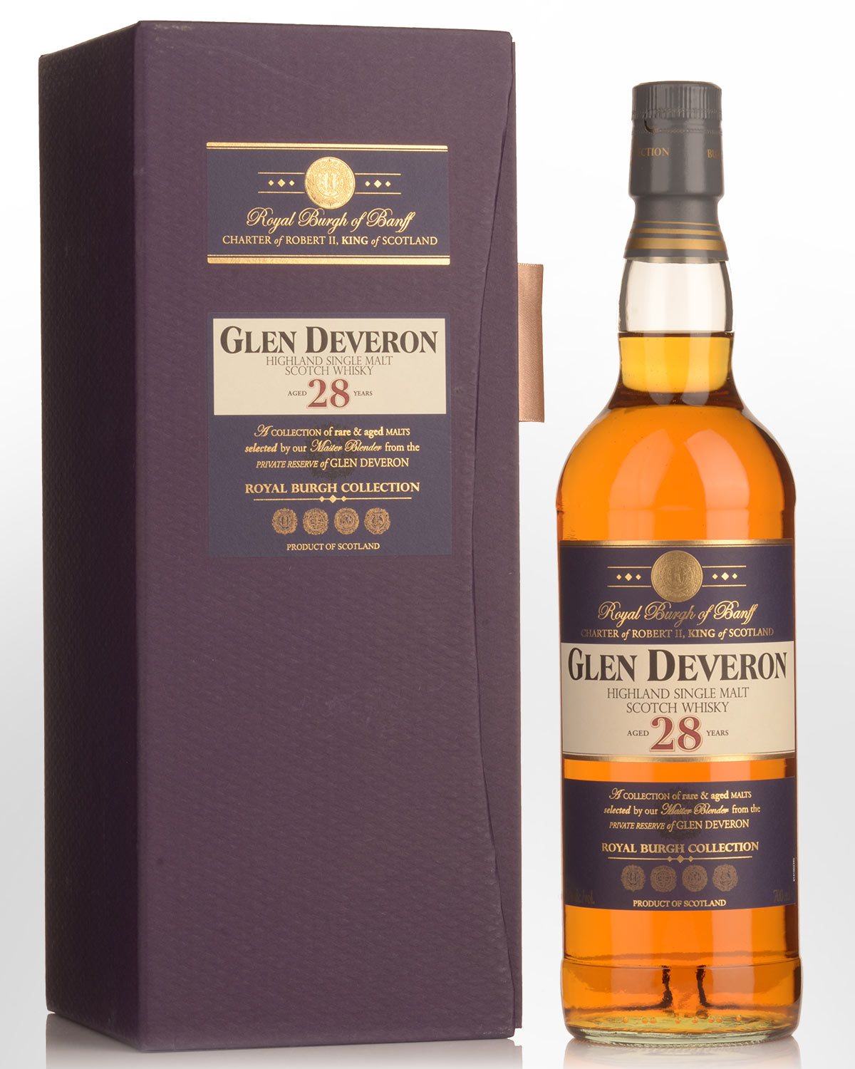 Glen Deveron Royal Burgh Collection 28 Year Old Single Malt Scotch Whisky (700ml)