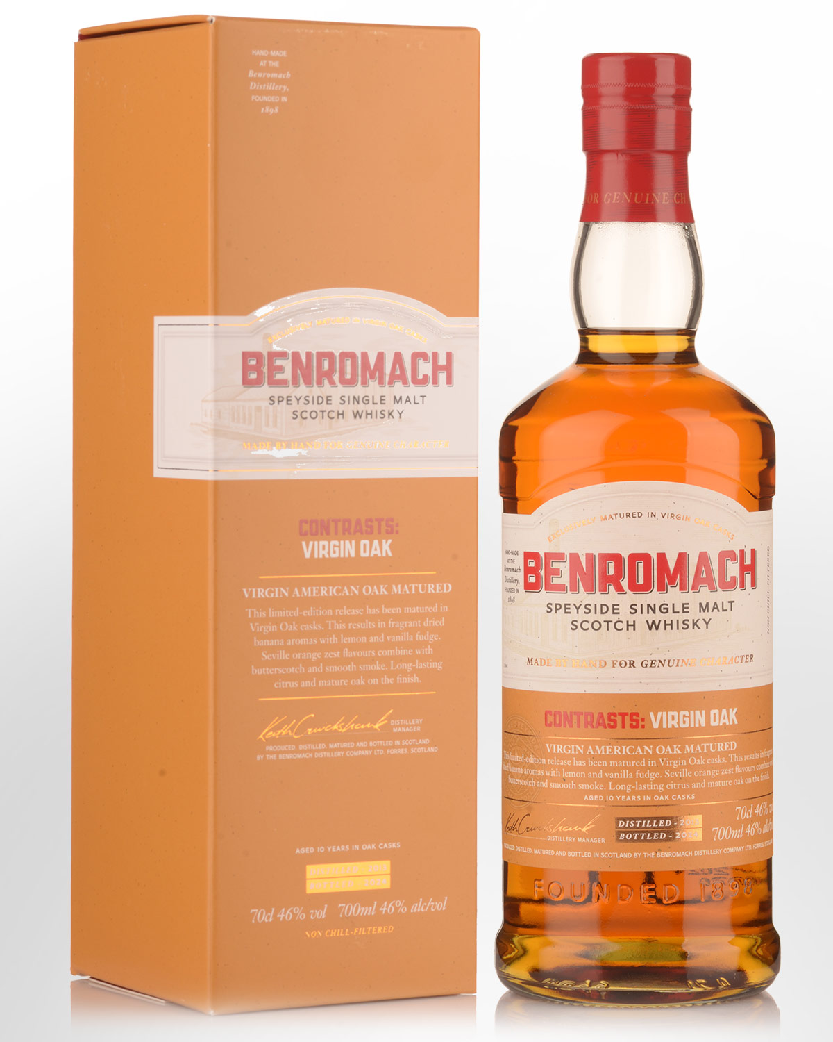Benromach Contrasts Virgin American Oak Matured Single Malt Scotch Whisky (700ml)