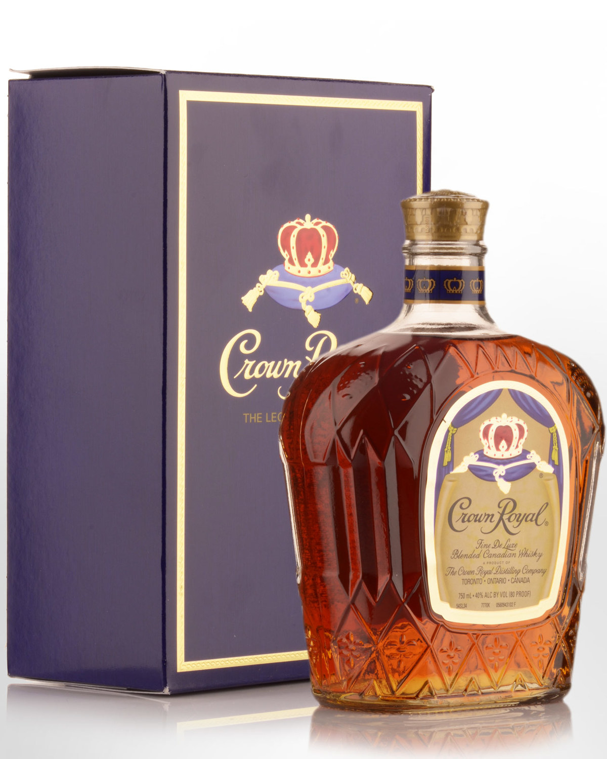 Crown Royal Fine De Luxe Blended Canadian Whisky, 750 mL, 40% ABV 