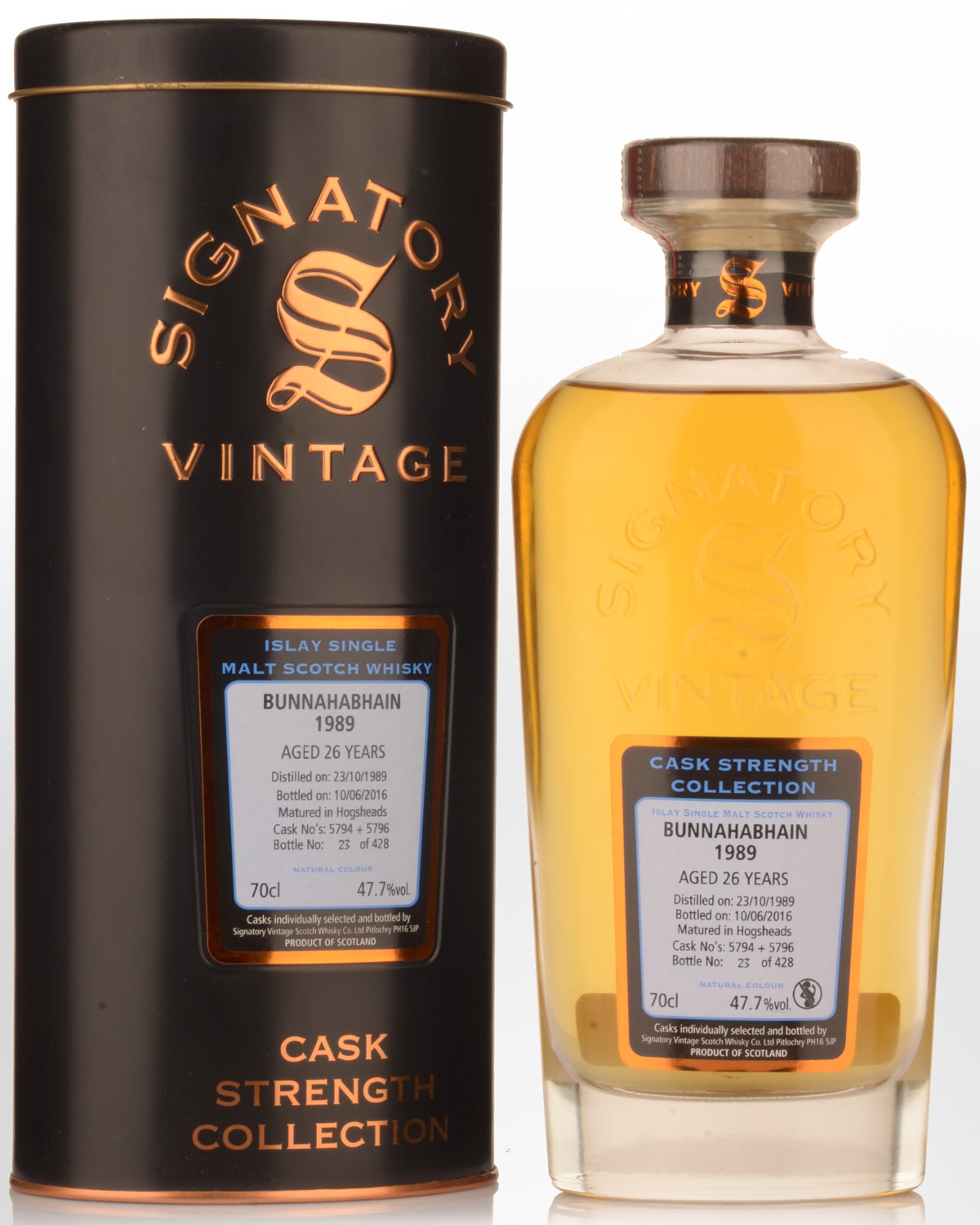 1989 Signatory Vintage Bunnahabhain 26 Year Old Cask Strength Single Malt Scotch Whisky (700ml)
