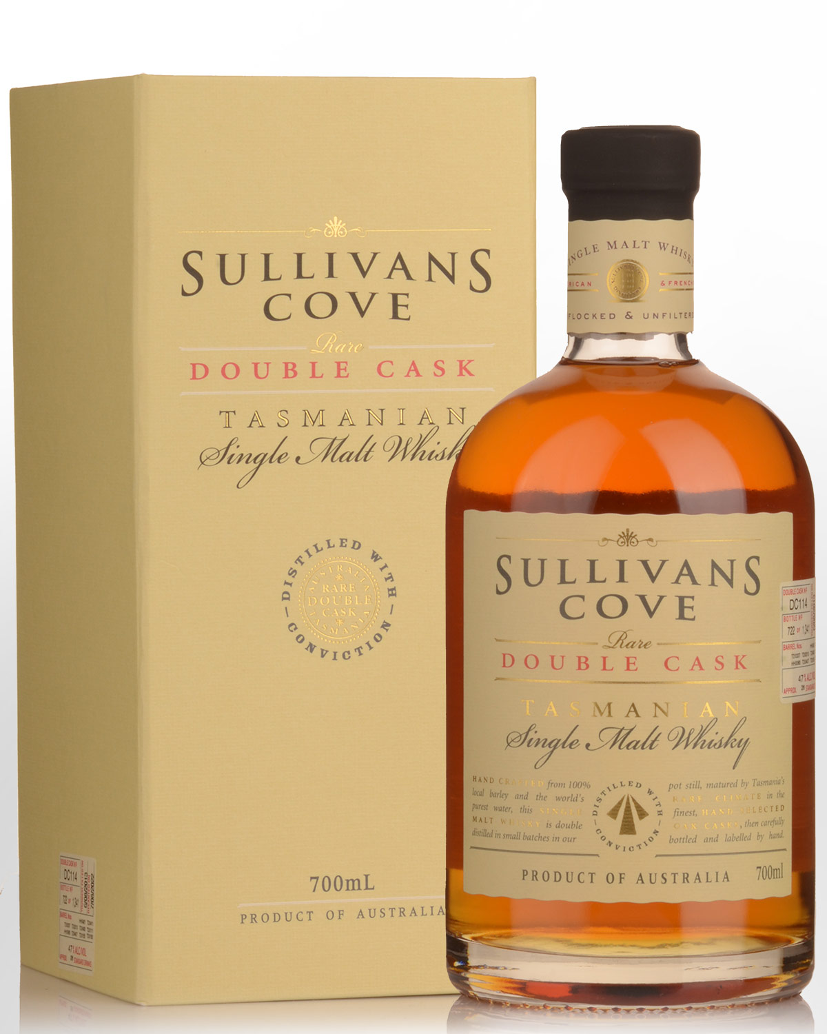Sullivans Cove Double Cask Barrel DC114 Single Malt Australian Whisky (700ml)