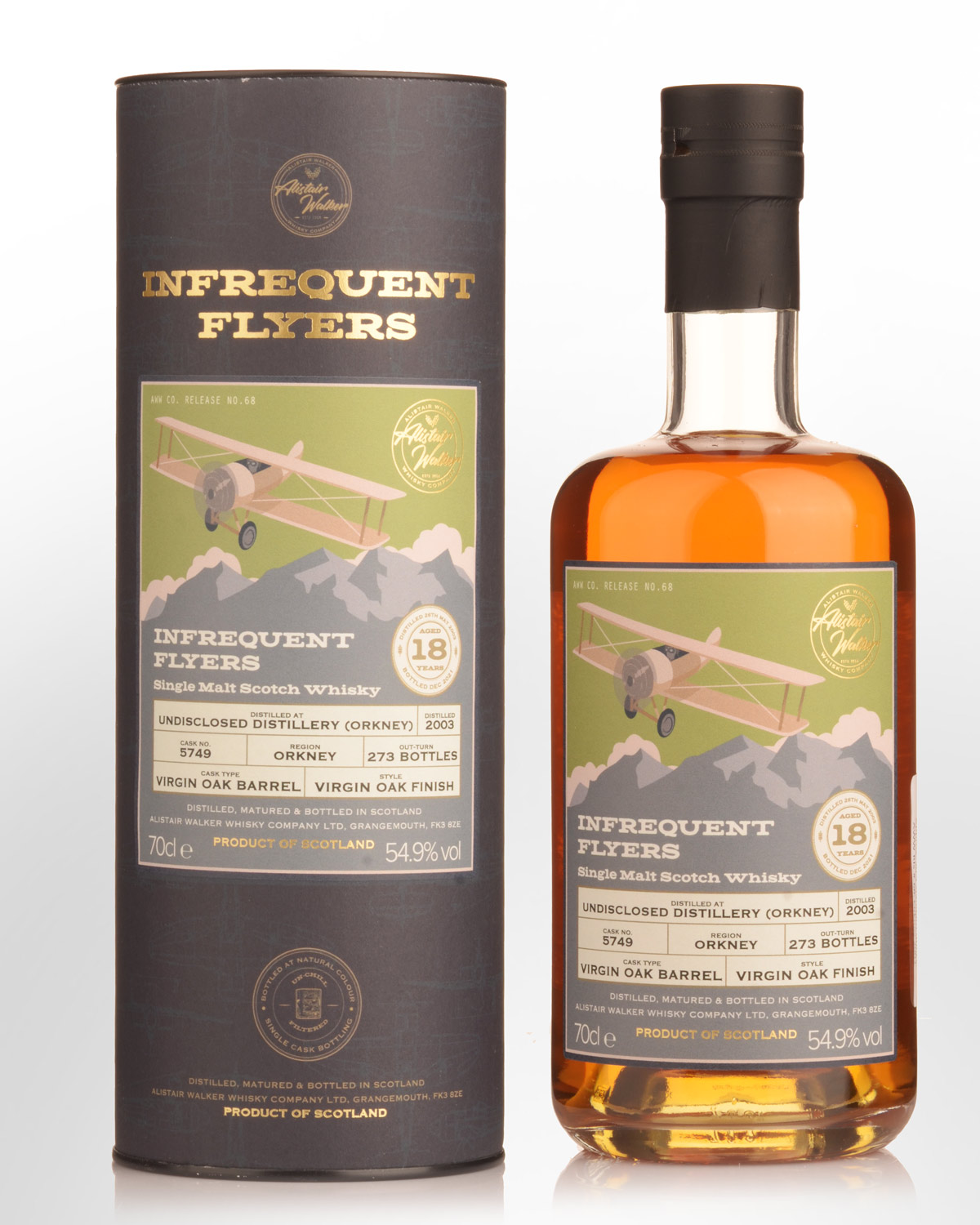 2003 Infrequent Flyers Undisclosed Distillery (Orkney) Single Cask No.5749 18 Year Old Cask Strength Single Malt Scotch Whisky (700ml)