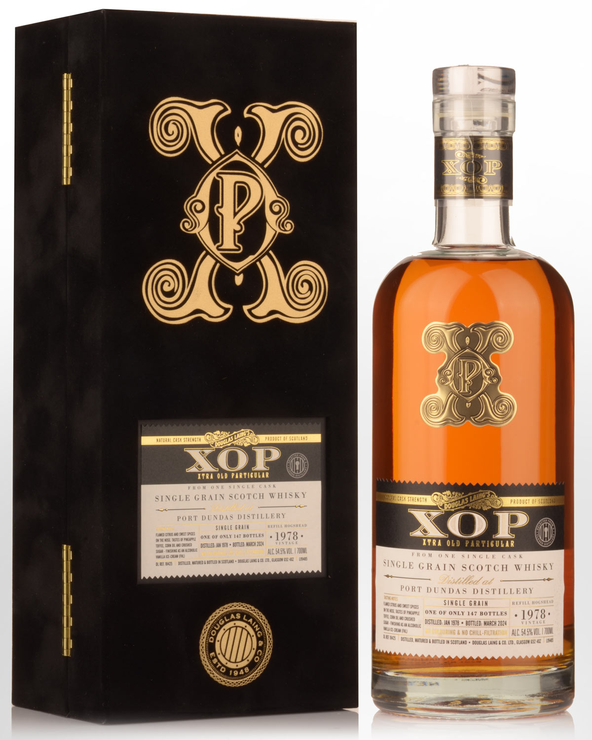 1978 Douglas Laing & Co. XOP Xtra Old Particular Port Dundas 46 Year Old Single Cask Limited Release Cask Strength Single Grain Scotch Whisky (700ml)