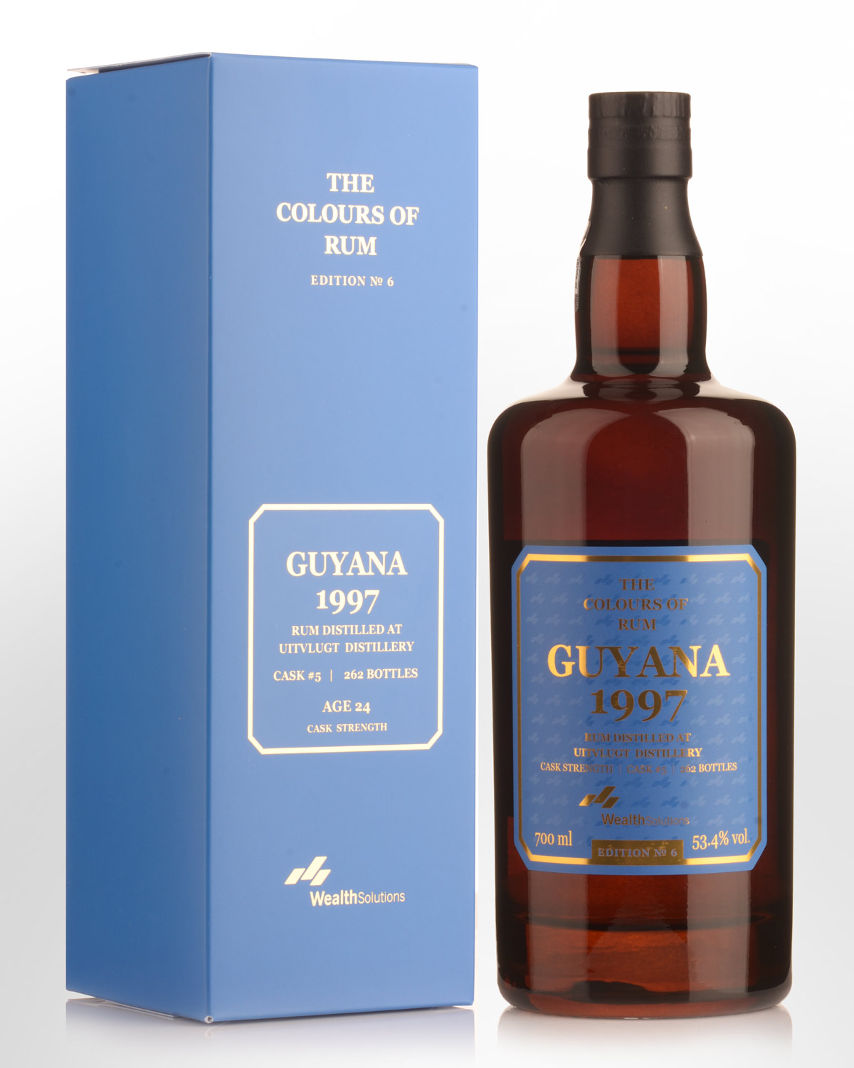 1997 The Colours of Rum Uitvlugt 24 Year Old Edition No. 6 Cask Strength Guyana Rum (700ml)