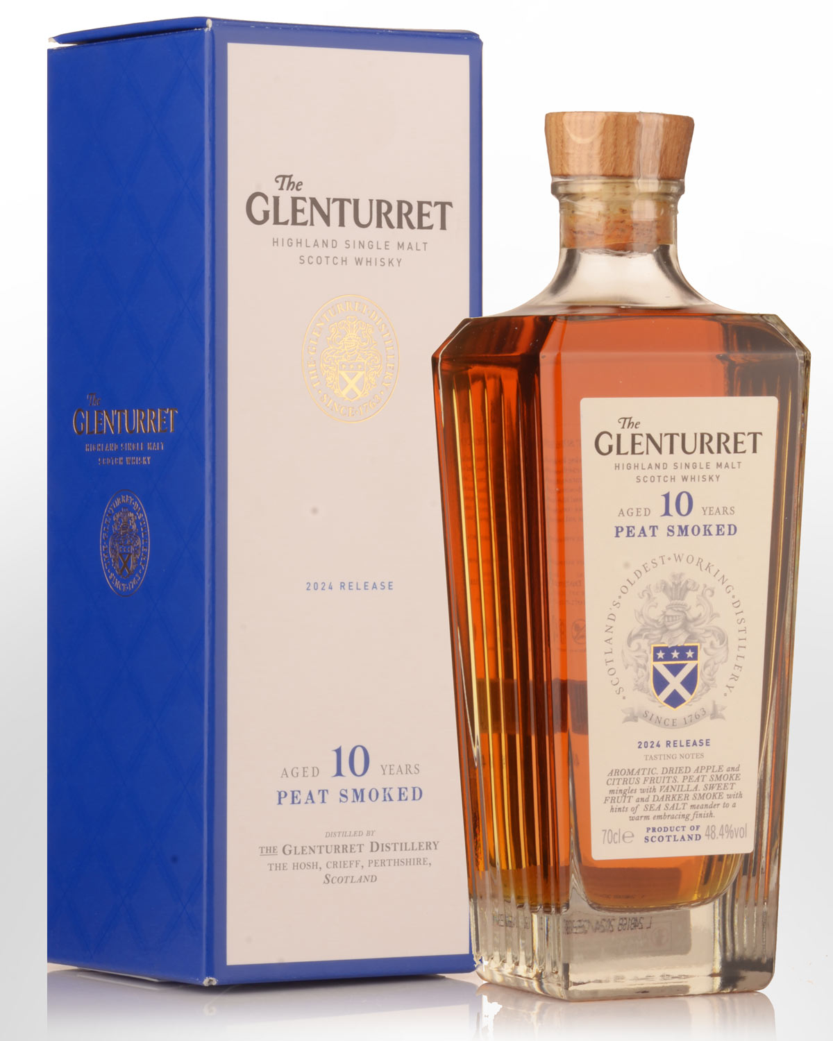 The Glenturret 2024 Release 10 Year Old Peat Smoked Single Malt Scotch Whisky (700ml)
