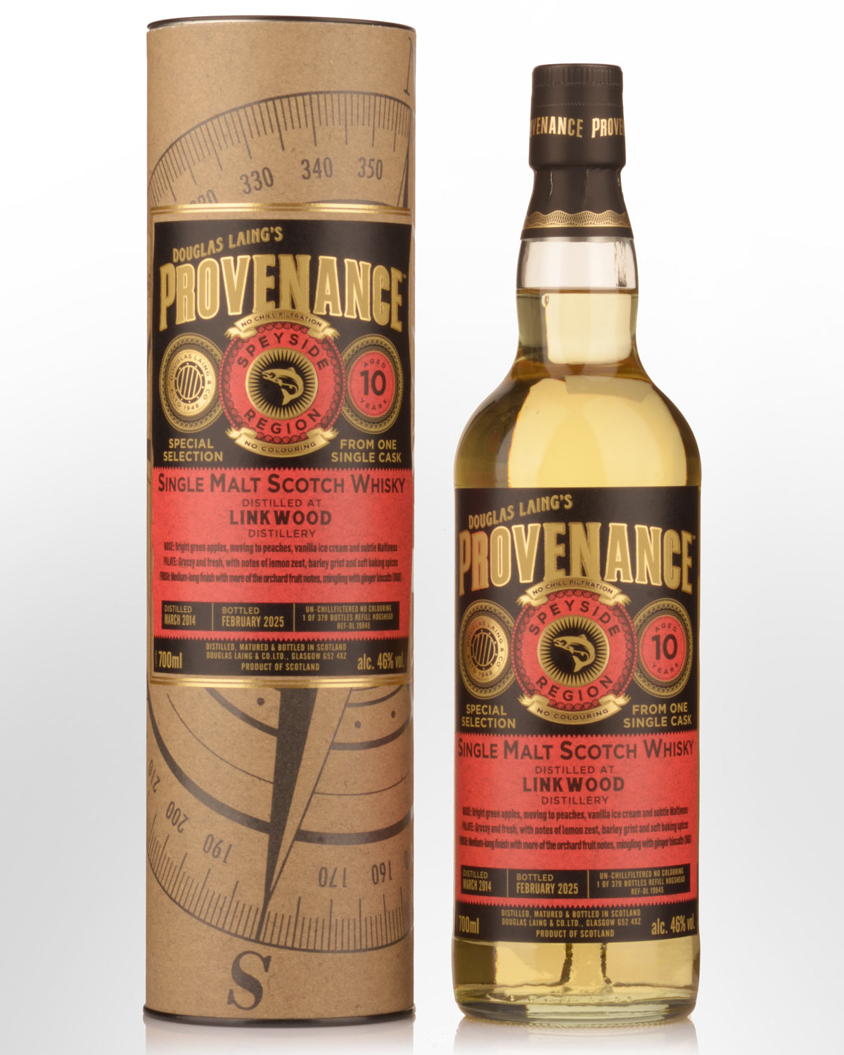 2014 Douglas Laing & Co. Provenance Linkwood 10 Year Old Single Malt Scotch Whisky (700ml)