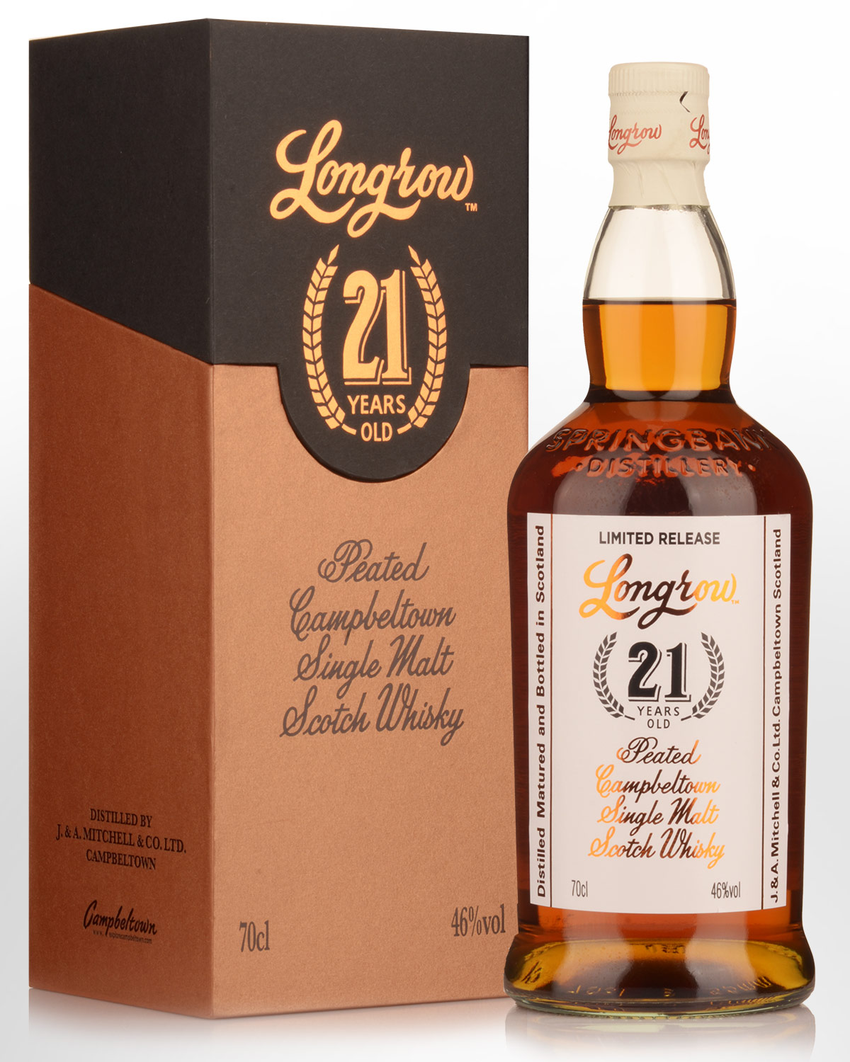 Longrow 21 Year Old Single Malt Scotch Whisky (700ml) - 2023 bottling