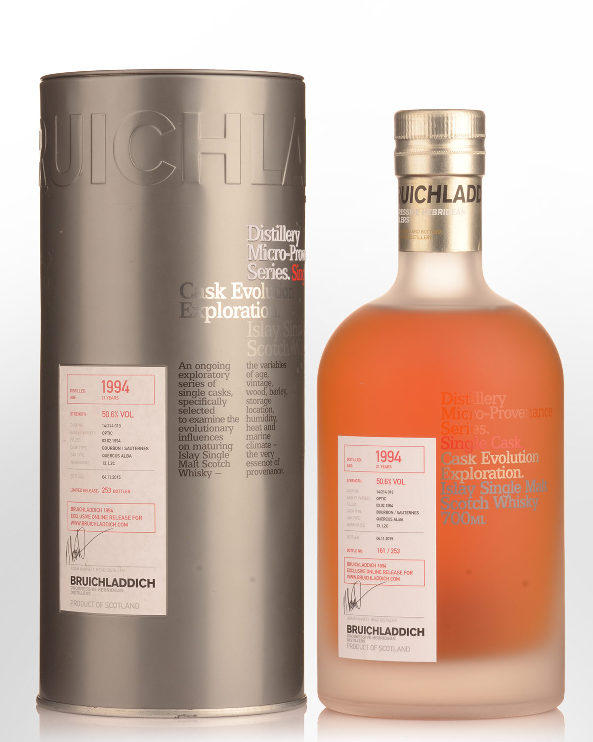 1994 Bruichladdich Micro-Provenance Single Cask Series 21 Year Old Cask Strength Single Malt Scotch Whisky (700ml)