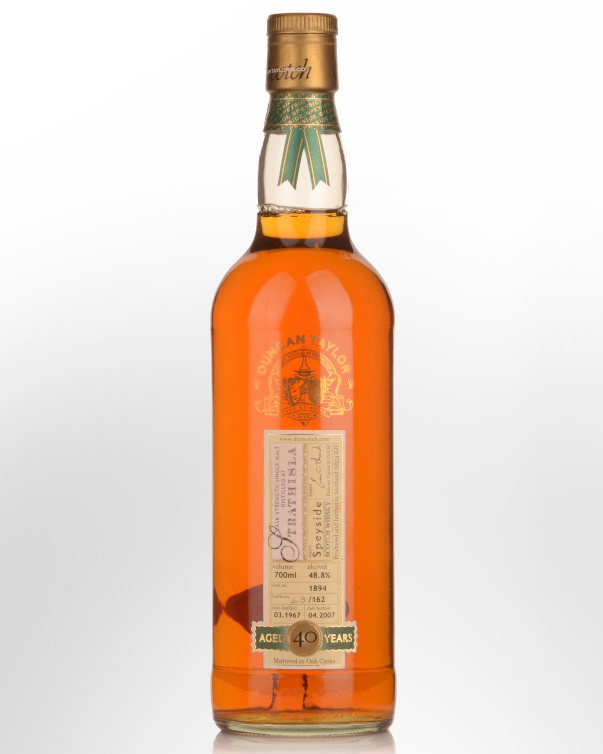 1967 Duncan Taylor Strathisla Cask 1894 40 Year Old Cask Strength Single Malt Scotch Whisky (700ml)