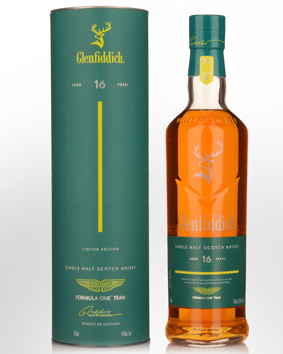 Glenfiddich Aston Martin F1 Team 16 Year Old Single Malt Scotch Whisky (700ml)