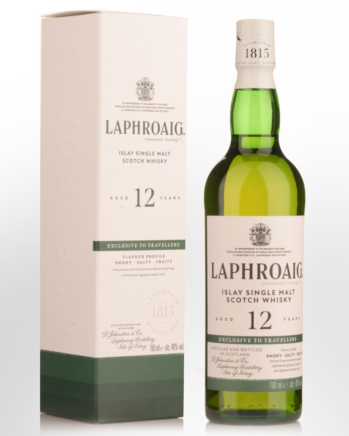 Laphroaig 12 Year Old Single Malt Scotch Whisky (700ml)