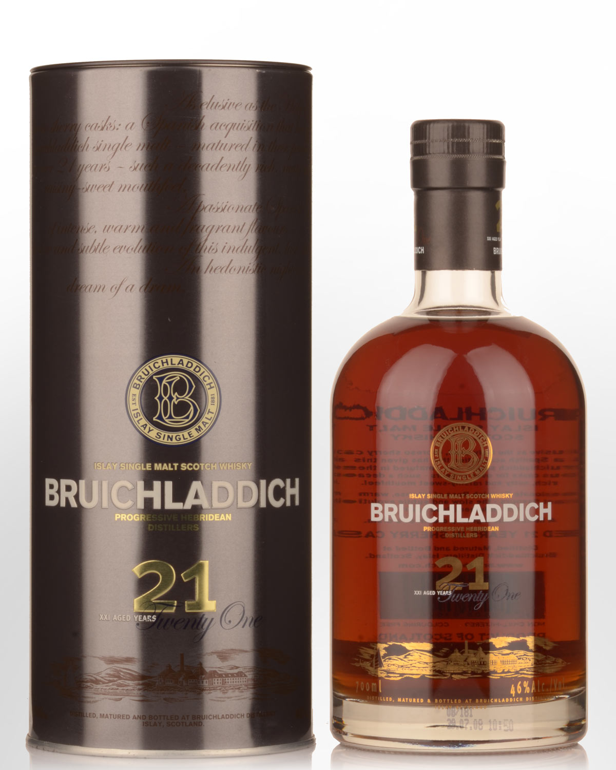 Bruichladdich 21 Year Old Single Malt Scotch Whisky (700ml) - 2008 Bottling