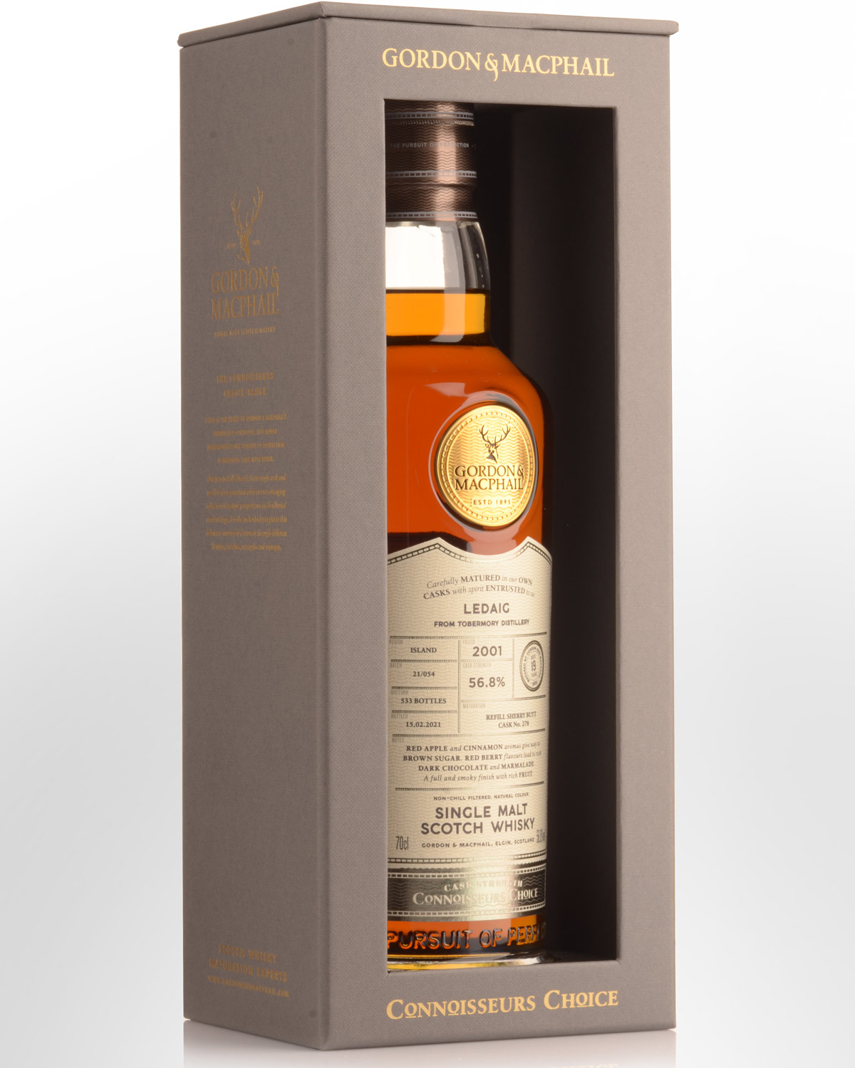 2001 Gordon & Macphail Connoisseurs Choice Ledaig 19 Year Old Cask Strength Single Malt Scotch Whisky (700ml)