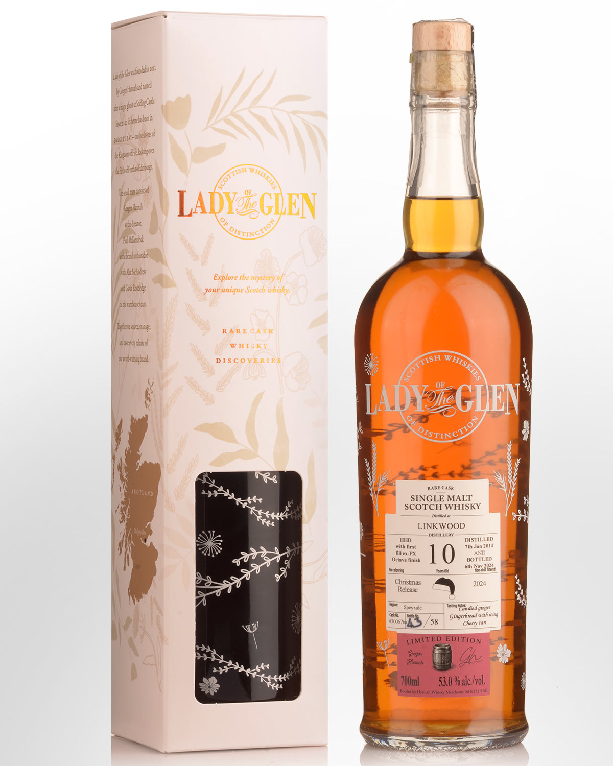 2014 Lady of the Glen Linkwood Single Cask #300676a 10 Year Old Cask Strength Single Malt Scotch Whisky (700ml)