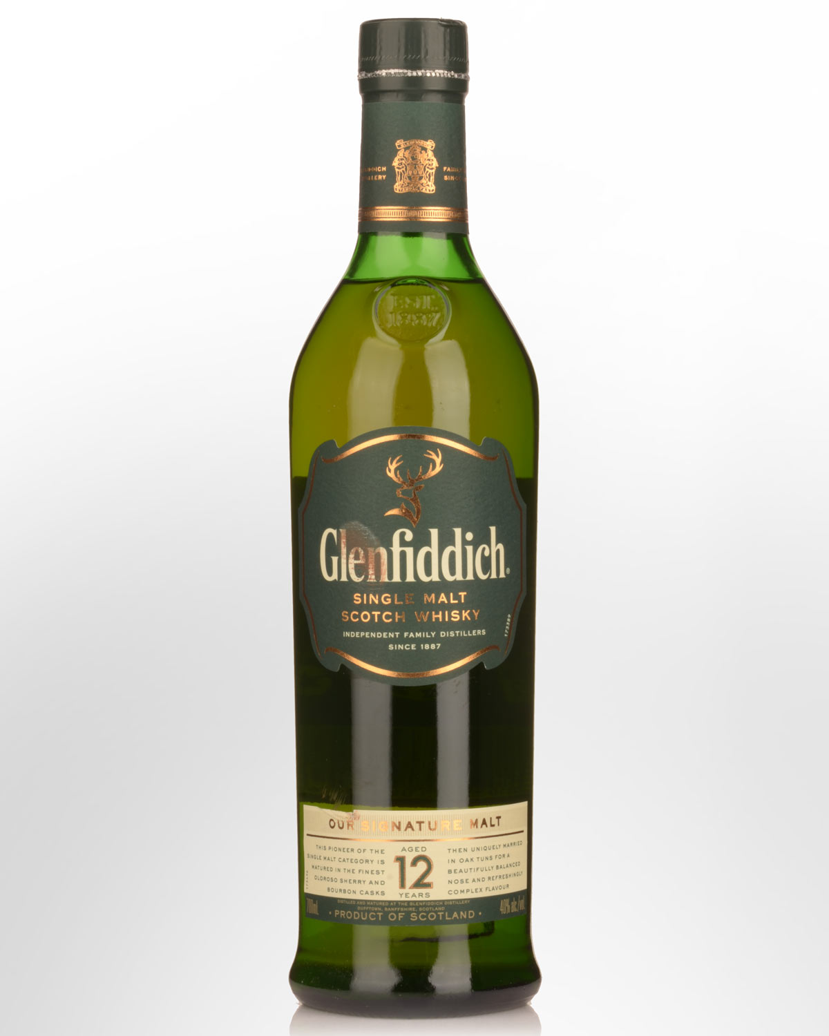 Glenfiddich 12 Year Old Single Malt Scotch Whisky (700ml) - NO GIFT BOX