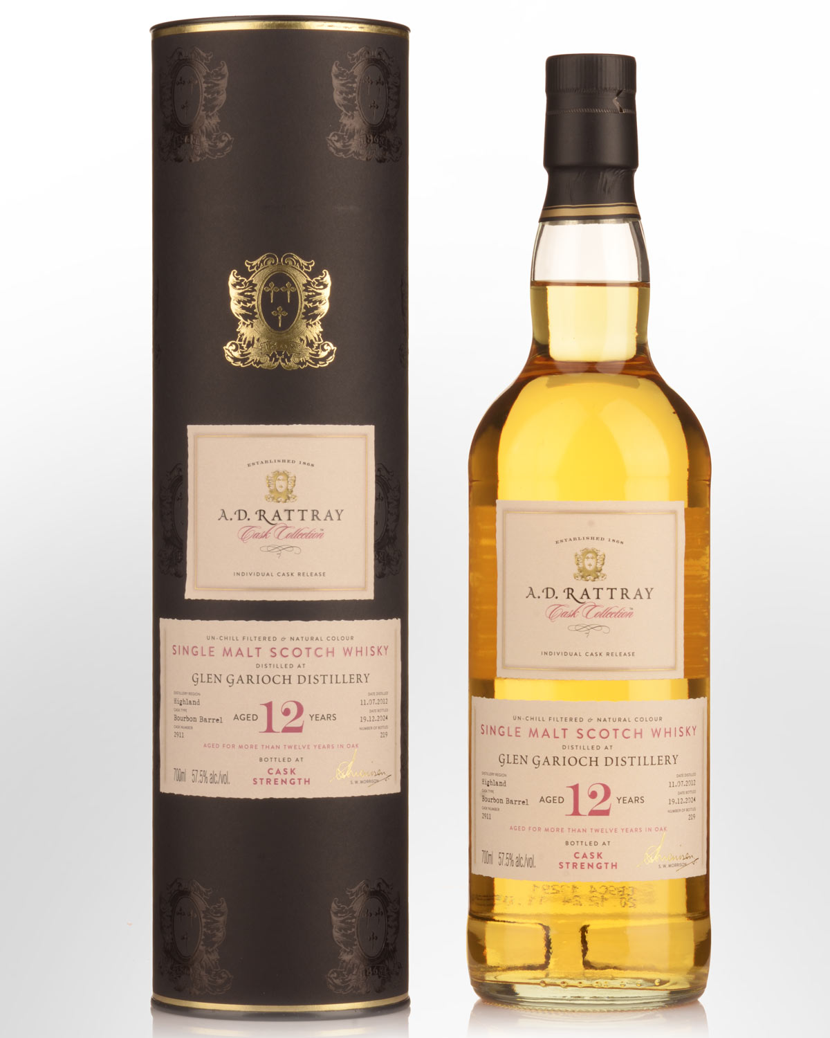 2012 A.D. Rattray Cask Collection Glen Garioch 12 Year Old Cask Strength Single Malt Scotch Whisky (700ml)