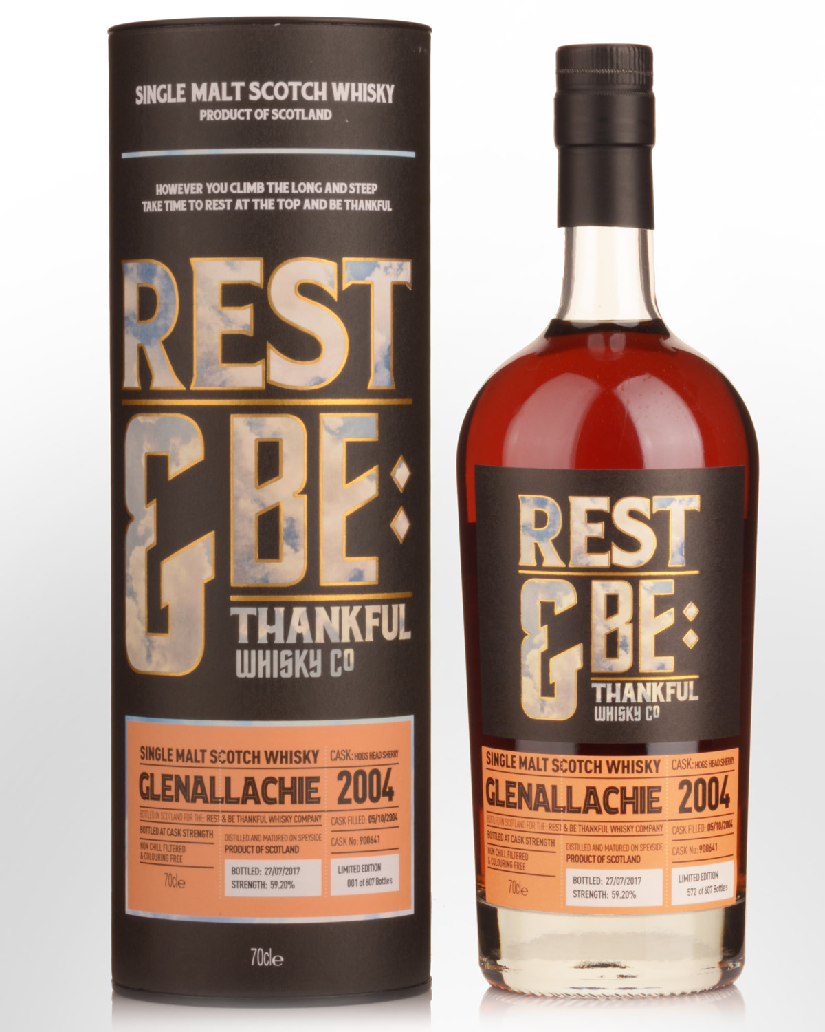 2004 Rest & Be Thankful Glenallachie 12 Year Old Cask Strength Single Malt Scotch Whisky (700ml)