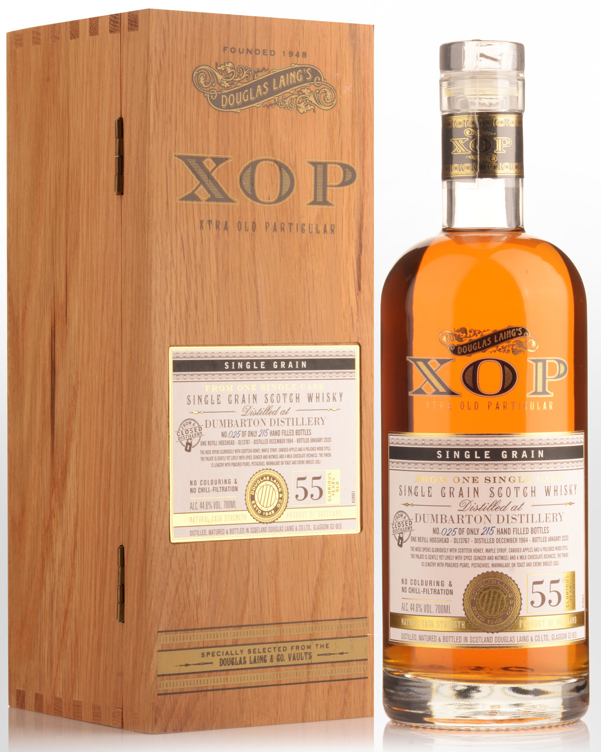 1964 Douglas Laing & Co. XOP Xtra Old Particular Dumbarton 55 Year Old ...