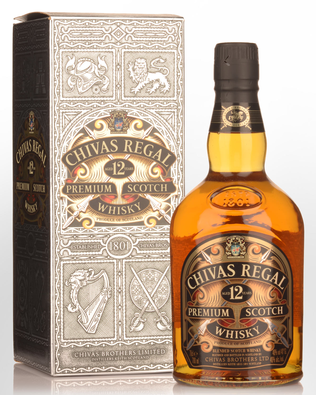 Chivas Regal 12 Year Old Blended Scotch Whisky (700ml) - Older Bottling