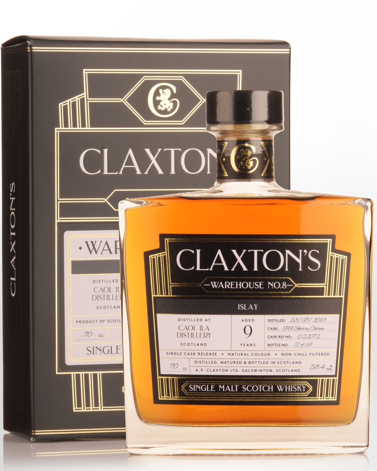 2013 Claxton's Warehouse No.8 Caol Ila 9 Year Old Cask Strength Single Malt Scotch Whisky (700ml)