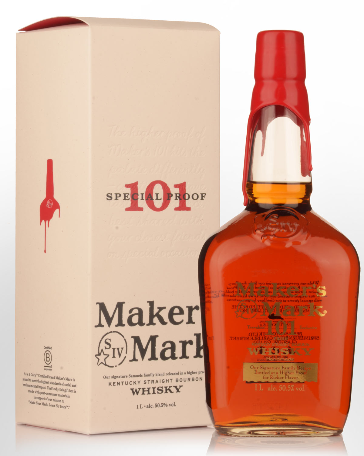 Makers Mark 101 Proof Bourbon Whisky (1000ml)