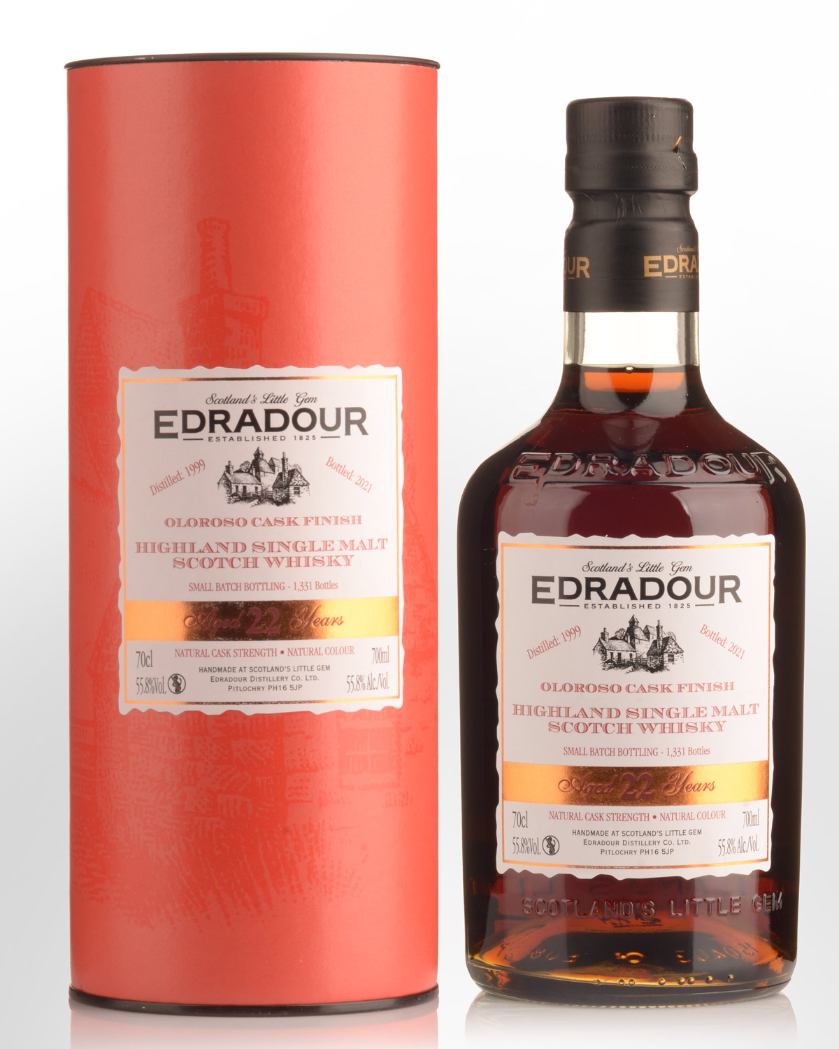 1999 Edradour Oloroso Sherry Cask Finish 22 Year Old Cask Strength Single Malt Scotch Whisky (700ml)